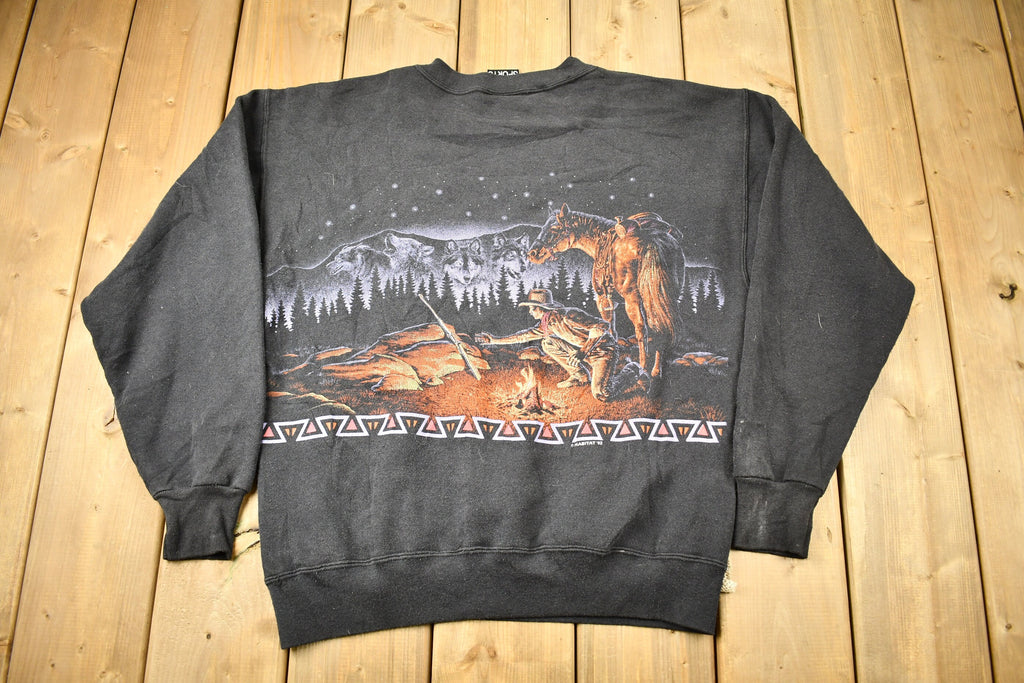 Vintage 1992 Branson Missouri Campfire All Over Print Crewneck