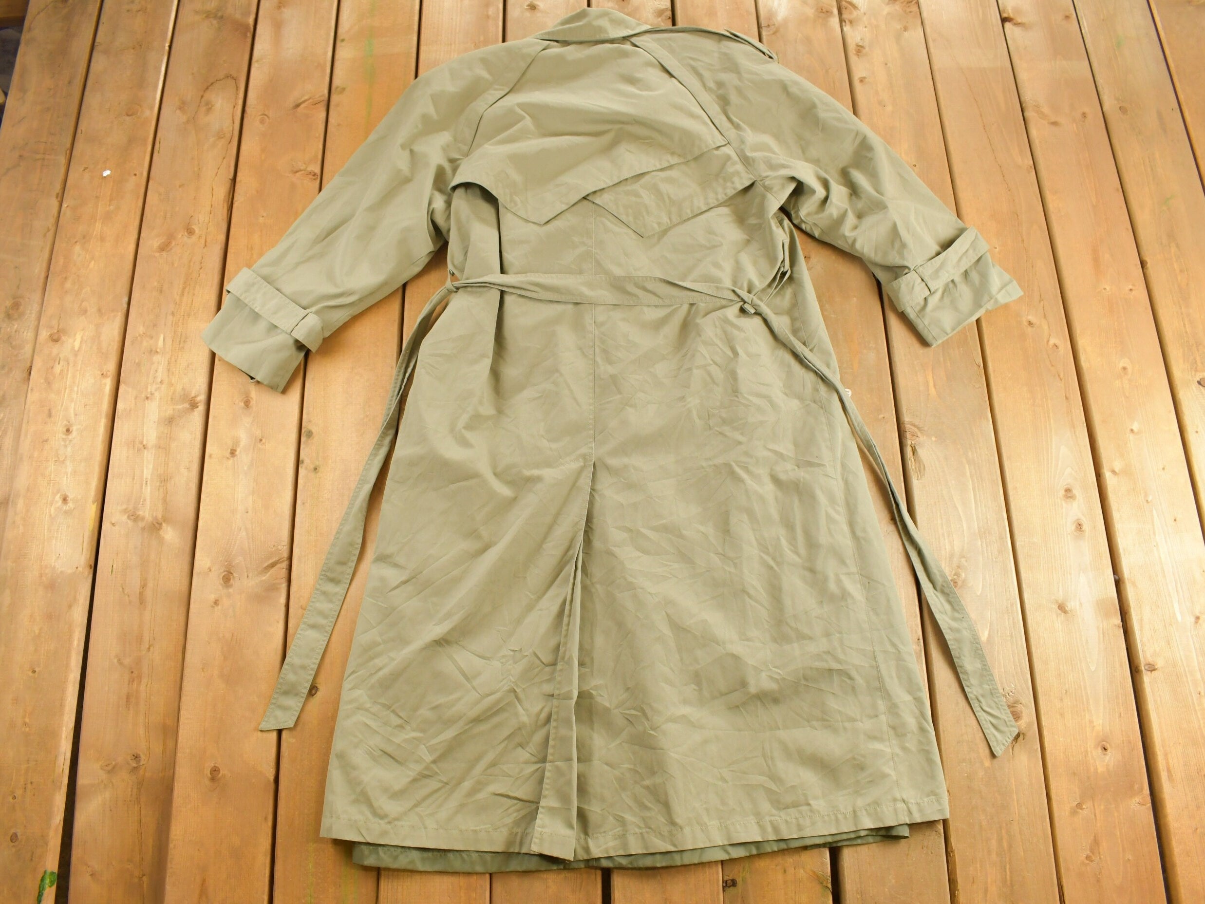 Vintage 1980s Fleet Street Beige Trench Coat