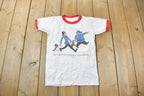 Vintage 1995 Curious George Ringer T-Shirt