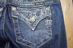 Vintage Y2K Miss Me Bedazzled Low Rise Jeans Size 26x32