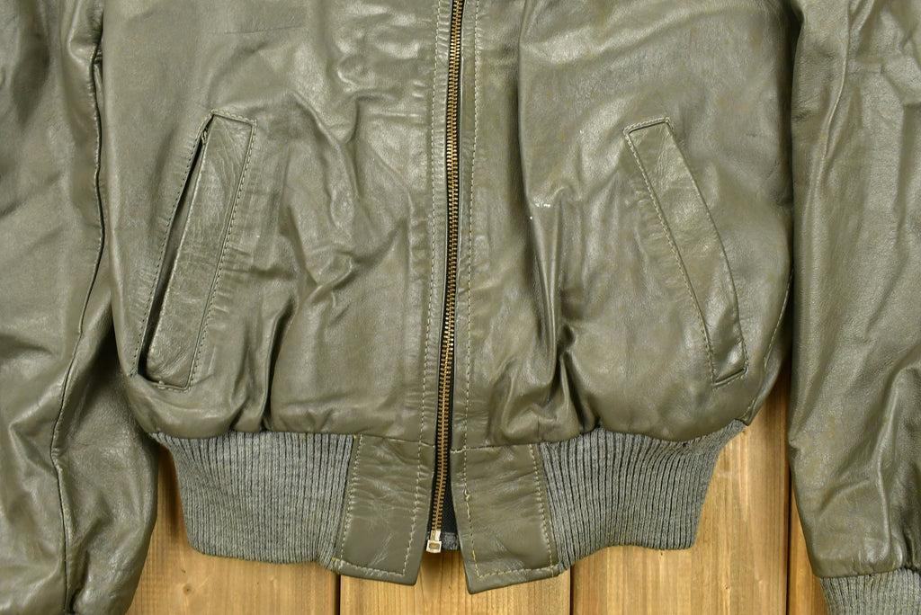 Vintage 1980s Oleg Cassini Leather Biker Jacket