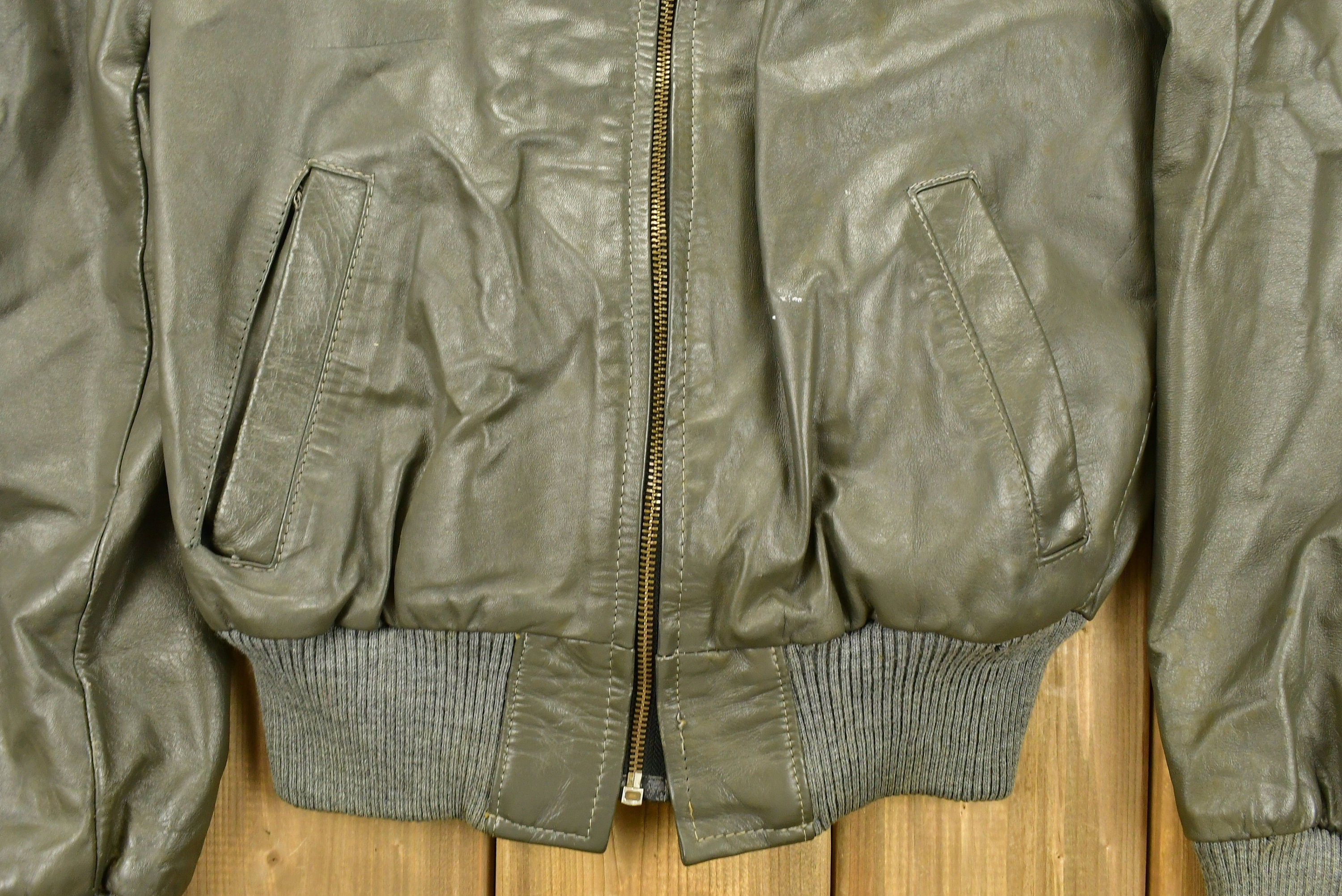 Vintage 1980s Oleg Cassini Leather Biker Jacket