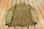 Vintage 1990s Military Cold Weather Full Zip Fleece Sweater Men's XL / Streetwear Fashion / Army Jacket