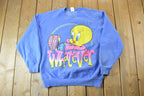 Vintage 1996 Tweety Bird Whatever Neon Looney Tunes Crewneck