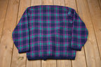 Vintage 1990s Pendleton 100% Wool Plaid Cardigan