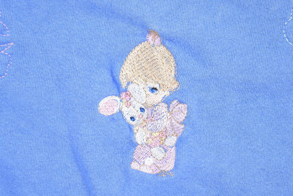 Vintage 1990s Cute Baby and Bunny Embroidered Crewneck