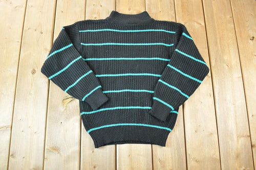 Vintage 1990s Unicorn Knit Abstract Pattern Crewneck Sweater