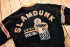 Vintage 1980s Slam Dunk Basketball Patchwork Suede Jacket