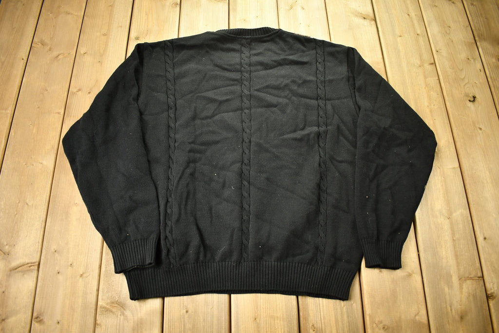 Vintage 1990s Tosani 3D Knitted Crewneck Sweater  Vintage 90s Crewneck  All Over Pattern  Made In Canada  Abstract Pattern