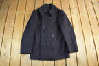 Vintage 1940s WW2-Cold War Era Naval Wool Coat Men's Small /