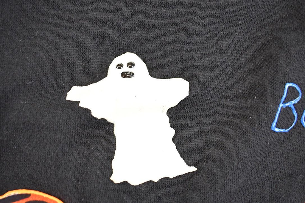 Vintage 1990s Hand painted Halloween Souvenir Boo Crewneck Sweatshirt Womens L
