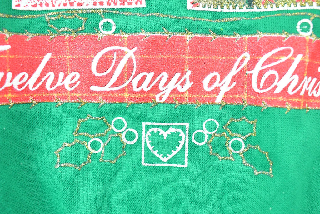 Vintage 1990s Jenna Lane 12 Days Of Christmas Cute Crewneck Sweater
