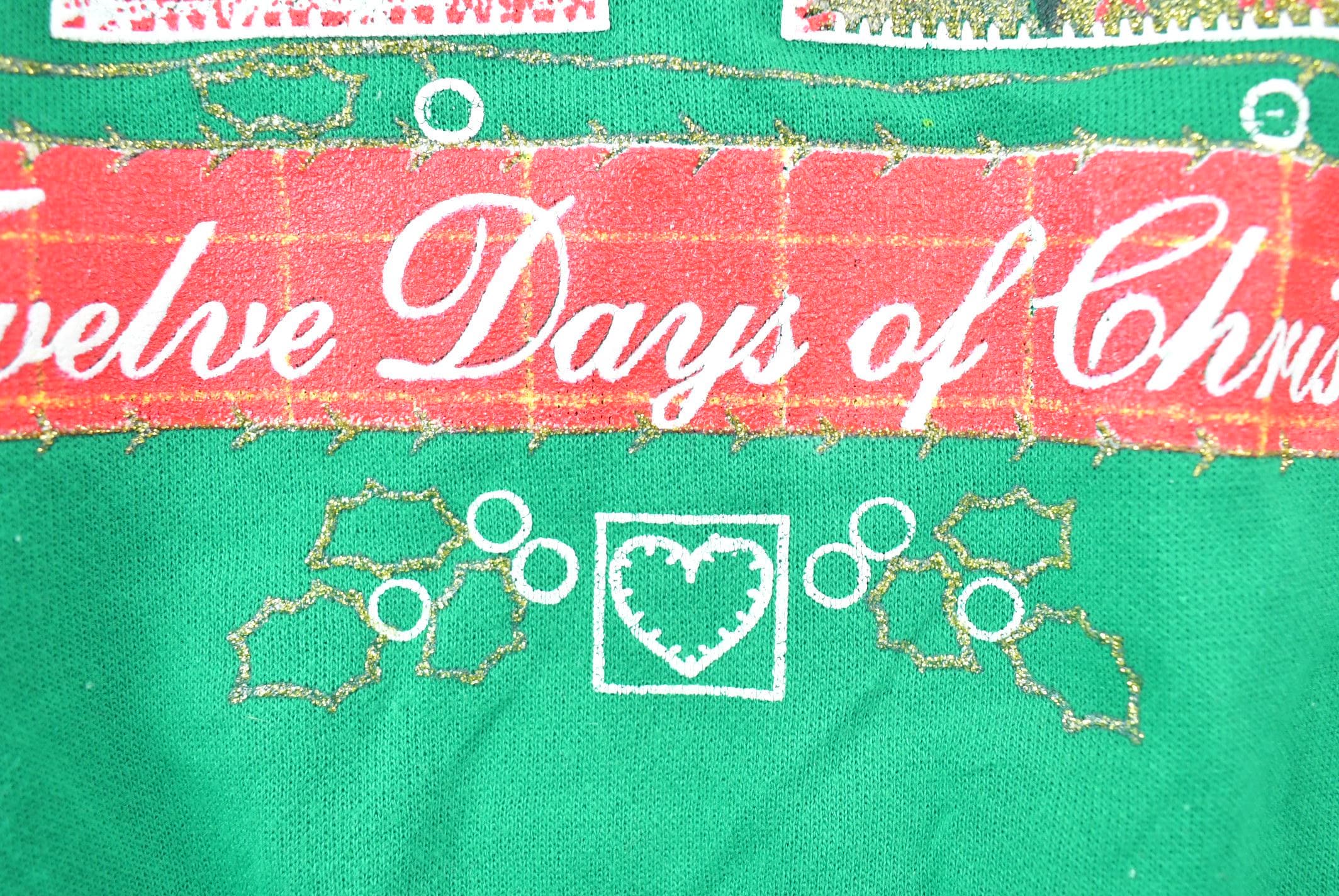 Vintage 1990s Jenna Lane 12 Days Of Christmas Cute Crewneck Sweater