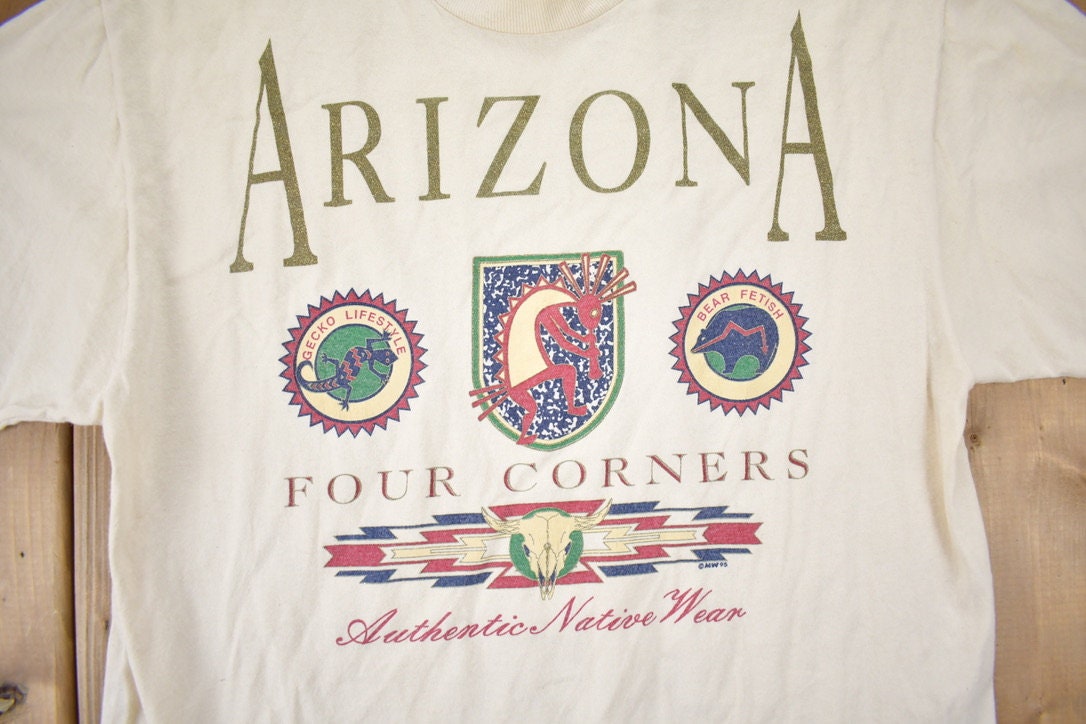 Vintage 1990s Arizona Four Corners Souvenir T Shirt Streetwear Made In USA
