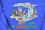 Vintage 1990s Funny Santa Cartoon Crewneck Sweater