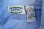 Vintage 1990s Separate Issue Floral Embroidered Jean Short Sleeve Button Up Shirt
