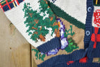 Vintage 1991 The Eagles Eye Hand Knit Button Up Knit Christmas Sweater