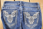 Vintage Deadstock Y2K Grace LA Bedazzled Low Rise Jeans Women's Size 27 x 32