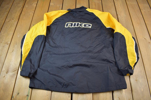 Vintage Y2K Nike Mini Swoosh Zip Up Windbreaker Jacket / Streetwear / Nike Athletics / Size XXL