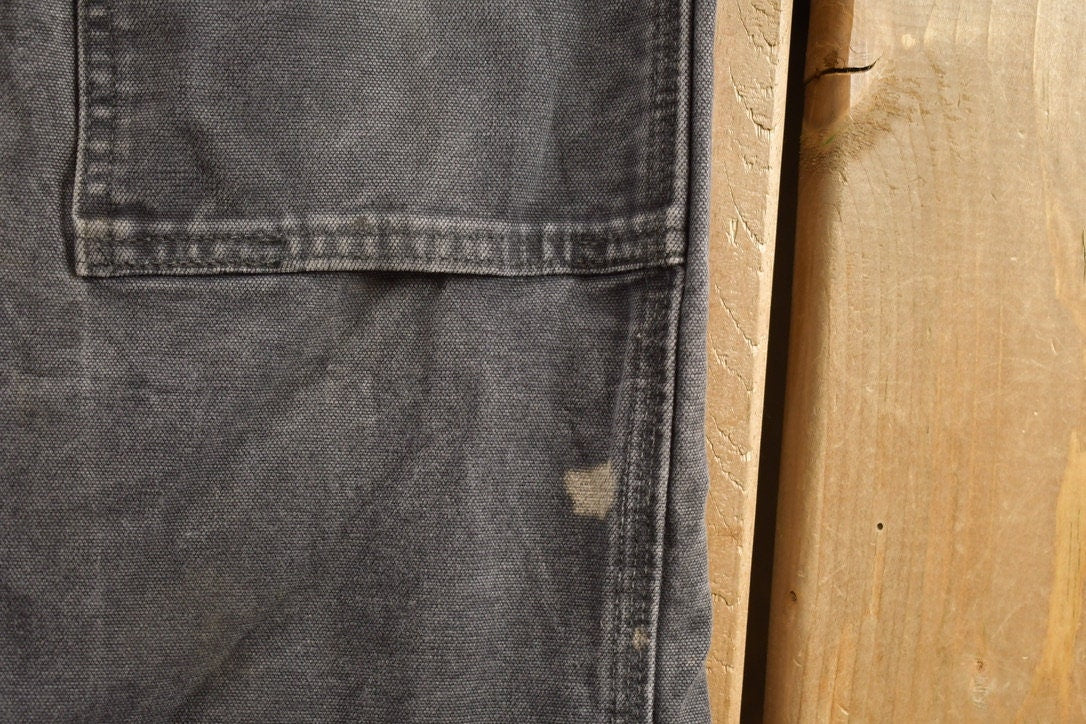 Vintage 1990s Carhartt Black Double Knee Work Pants Size 31 x 29