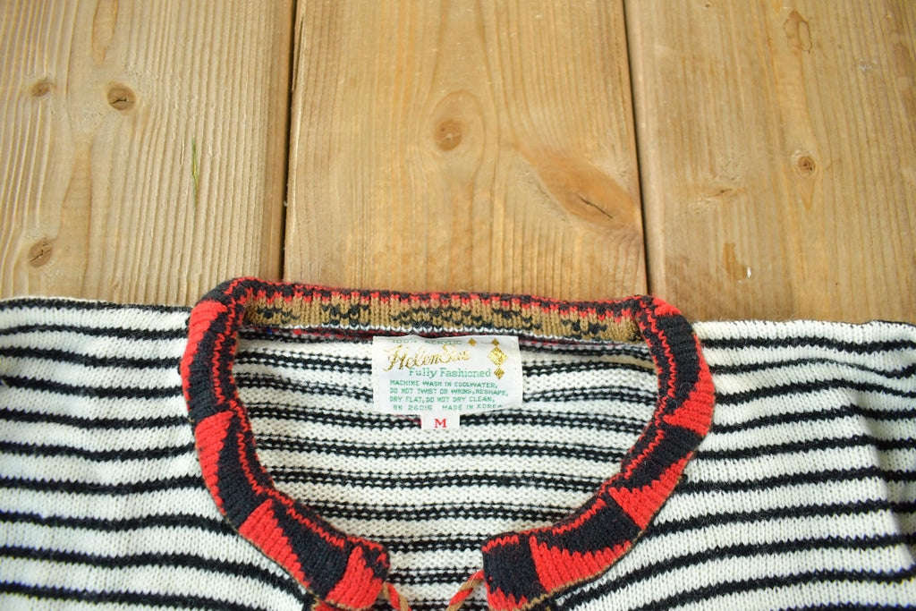 True Vintage 1960s Deadstock Helen Sue Psychedelic Knit Acrylic Cardigan Sweater Women's Medium