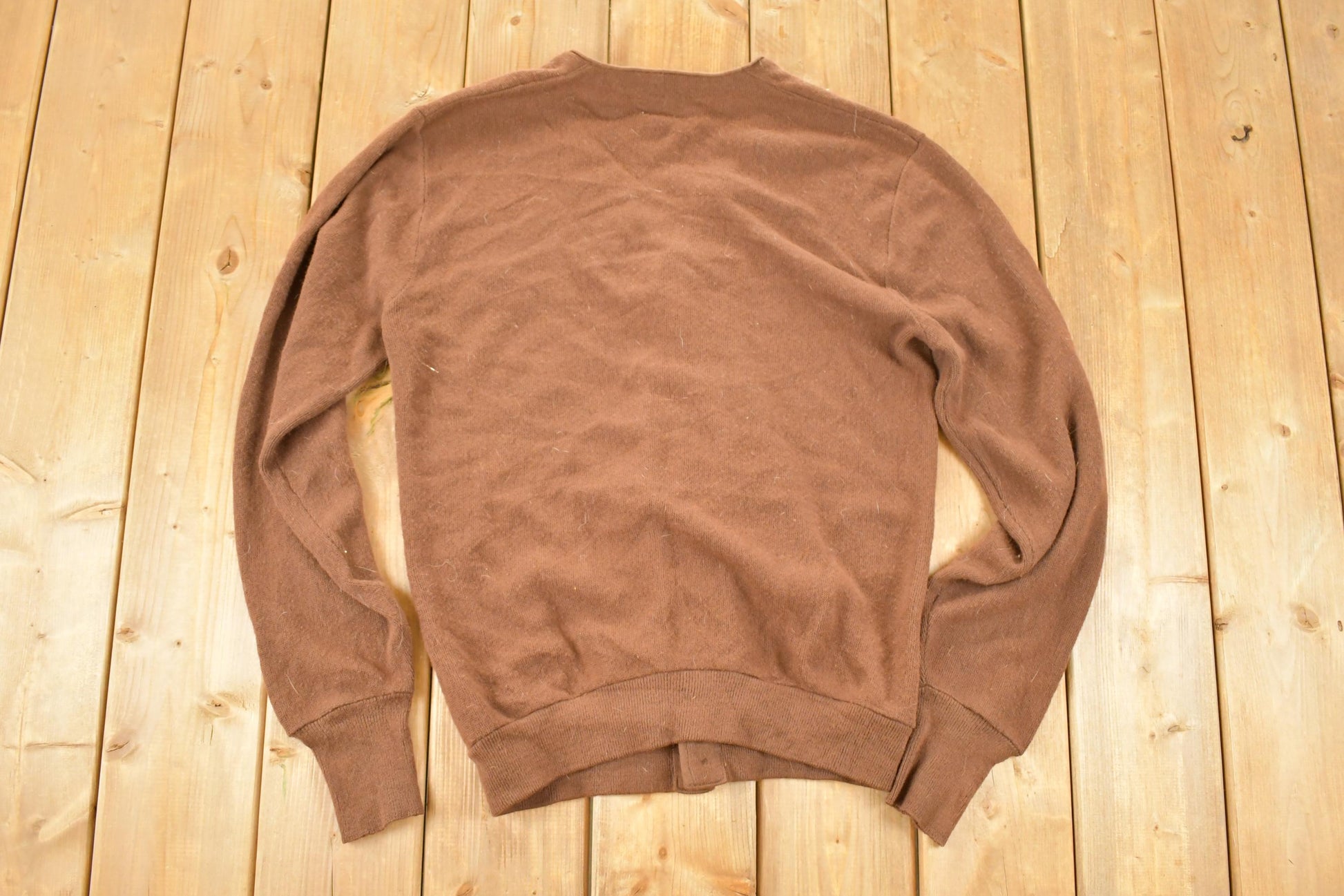 Vintage 1970s Grand Slam Munsingwear Knit Solid Brown Cardigan Sweater Mens M  70s Knit Crewneck  Vintage Preppy Knits