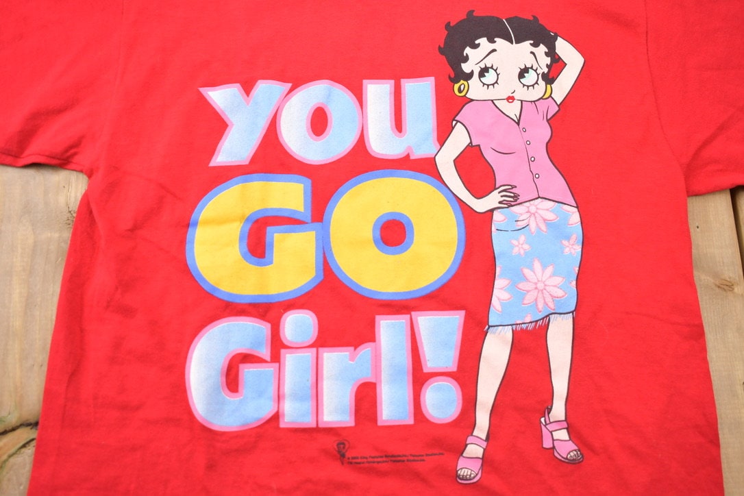 Vintage 2000 Betty Boop You Go Girl Cartoon Graphic T-Shirt
