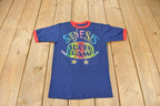 Vintage 1970s Genesis Super Tramp Led-Zeppelin rush Aerosmith Graphic Ringer Band Tee Made in USA