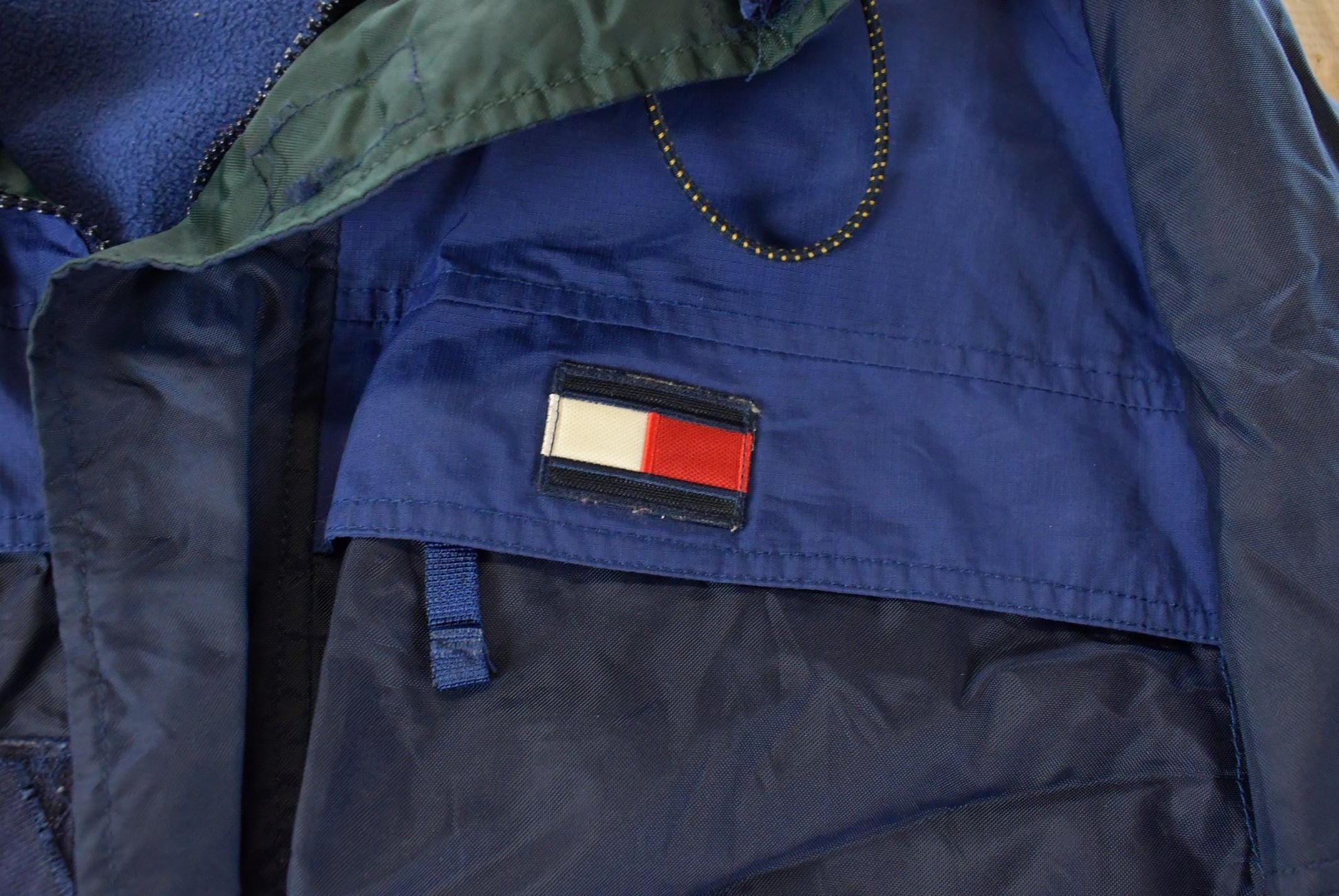 Vintage 1990s Tommy Hilfiger Full Zip Windbreaker Jacket Women's M  Embroidered  Streetwear  Vintage Tommy  90s Tommy  Cinched Waist