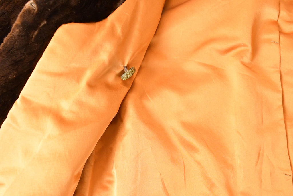 Vintage 1960s Sidney Lambert Mouton Fur Coat Women's Large