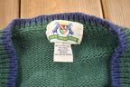 Vintage 1990s Paris Sport Club Knitted Cardigan Sweater