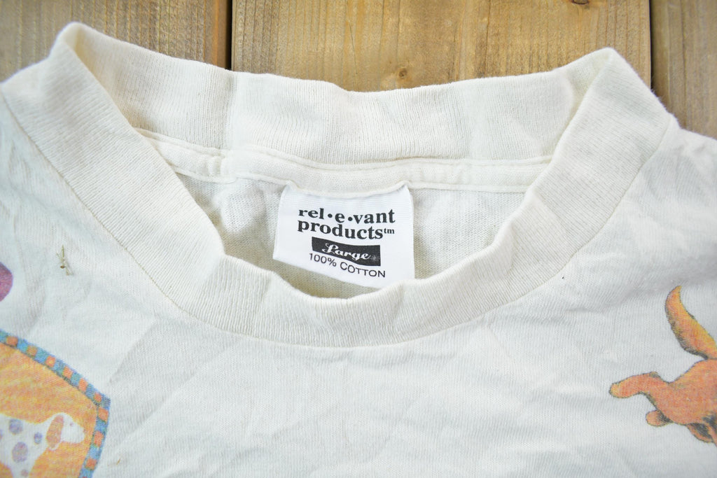 Vintage 1990s Dog Theme Graphic T-Shirt  Made In USA  Single Stitch  Streetwear  Nature T-Shirt  Outdoorsman