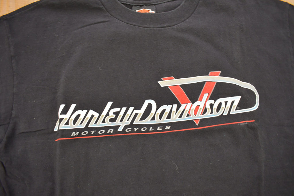 Vintage 1998 Harley Davidson Of Newfoundland Canada Bald Eagle T-Shirt