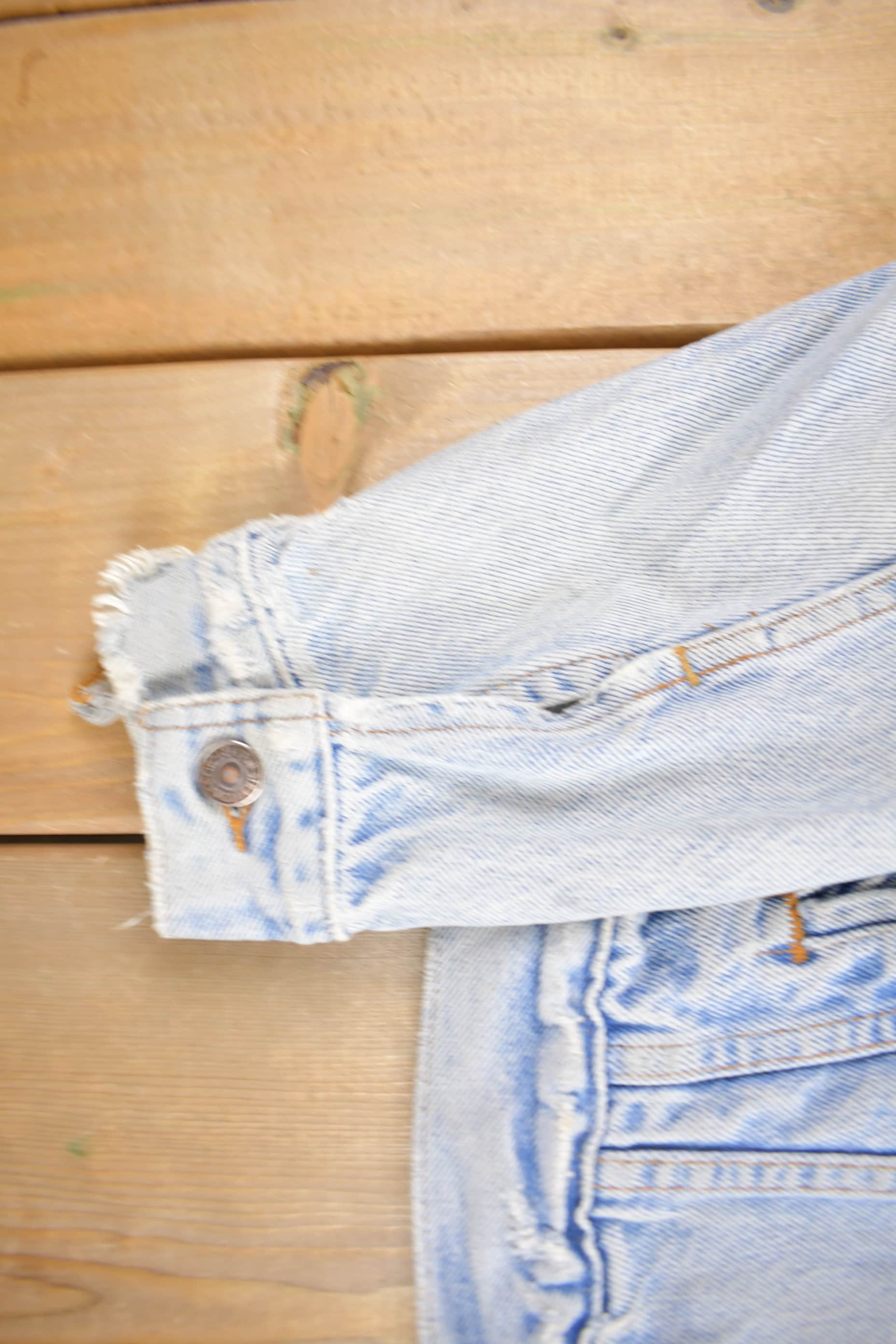 Vintage 1970s Levi's Jean Jacket  Vintage Distressed Denim  Streetwear  Made In USA  Light Wash