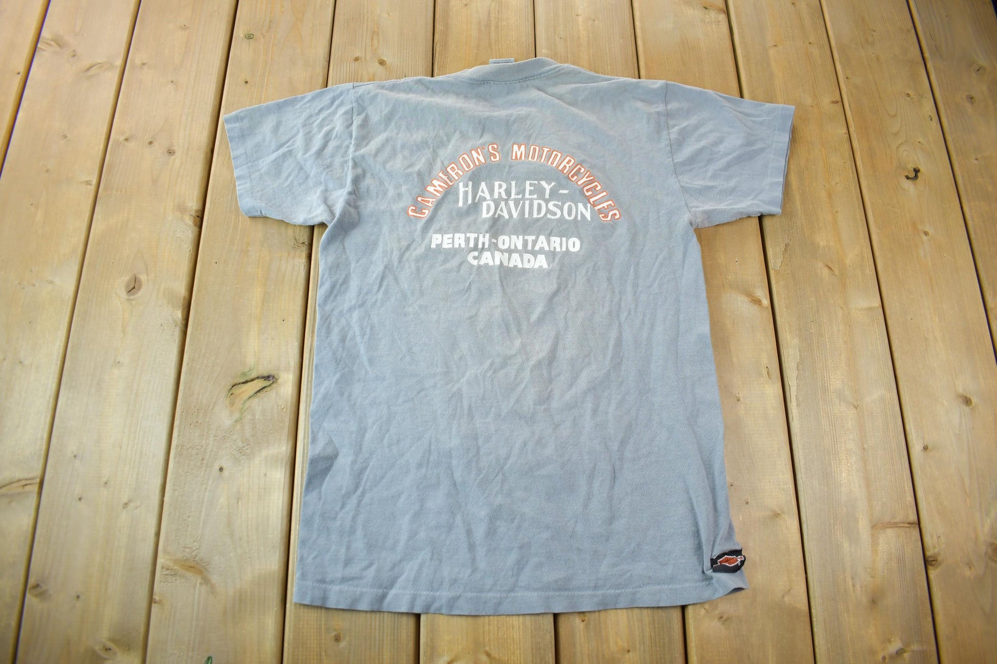 Vintage 1992 Harley Davidson 3D Emblem Bald Eagle T-Shirt