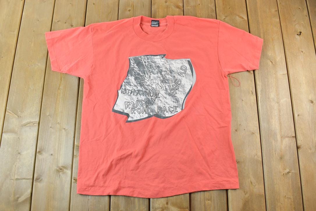 Vintage 1995 Rugby Road Race Souvenir T-Shirt