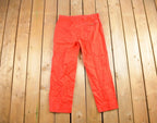 Vintage 1990s Red Draw String Pants Size 34x28