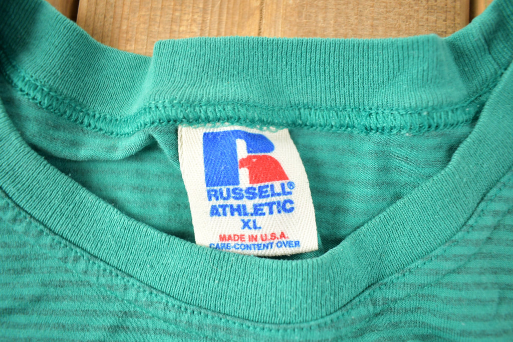 Vintage 1990s Russell Polo USA Graphic T Shirt