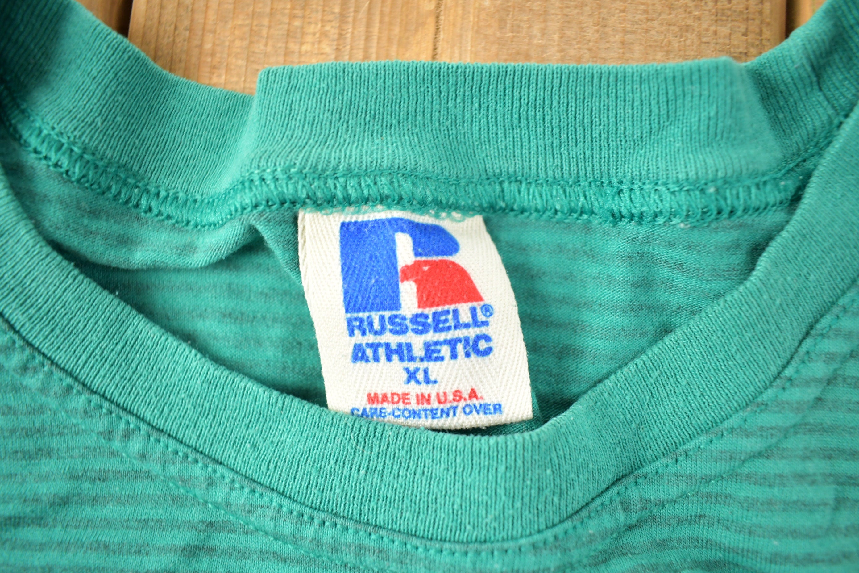 Vintage 1990s Russell Polo USA Graphic T Shirt