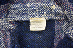 Vintage 1990s Baja Hooded Pullover Striped Knit Poncho Blanket Hoodie