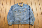 Vintage 1980s Lee Storm Rider Blanket Lined Jean Jacket