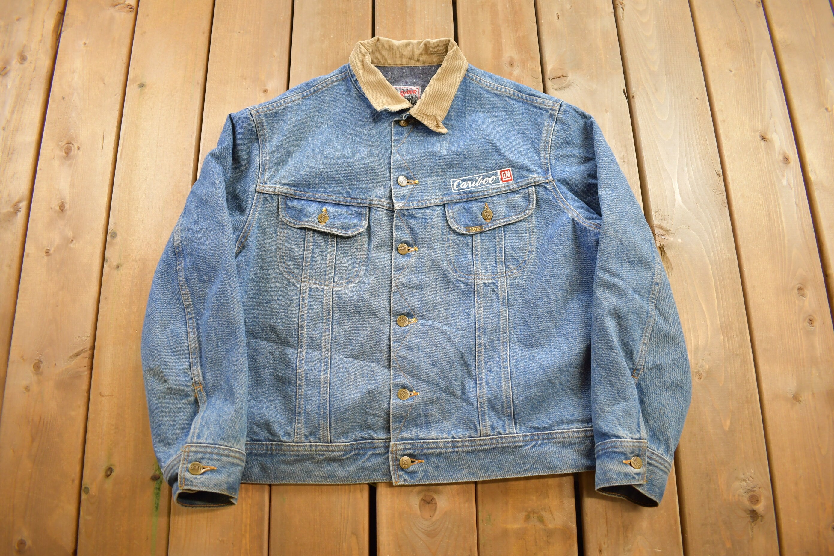 Vintage 1980s Lee Storm Rider Blanket Lined Jean Jacket
