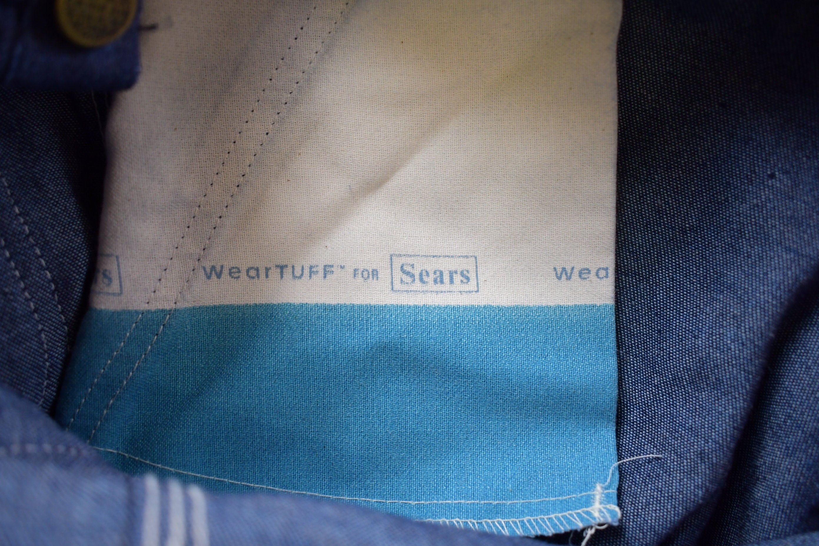 Vintage 1990s Sears WearTuff Denim Jean Overalls Size Medium