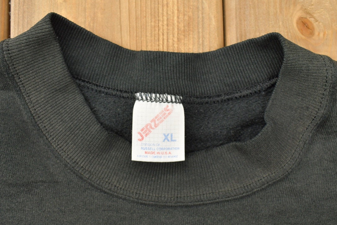 Vintage 1990s Blank Black Crewneck Sweatshirt