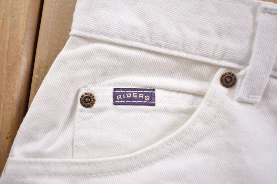 Vintage 1990s Riders White Denim Jeans Size 30 x 33