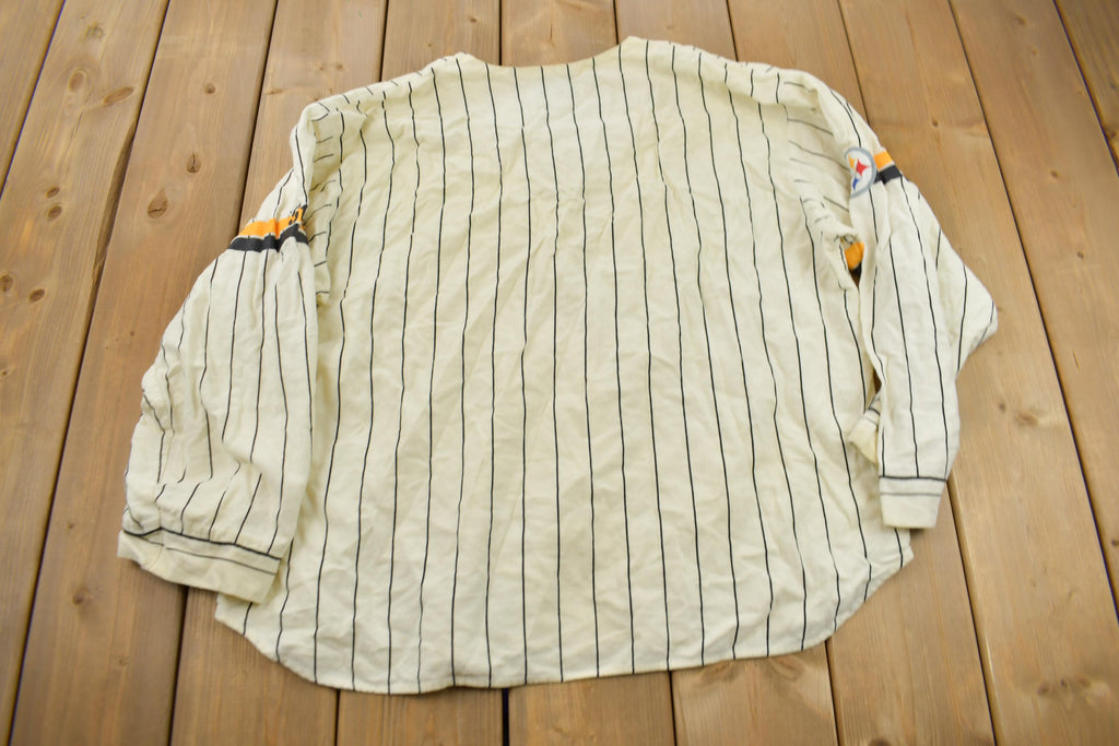 Vintage 1990s Pittsburgh Steelers NFL Graphic Pajama Shirt
