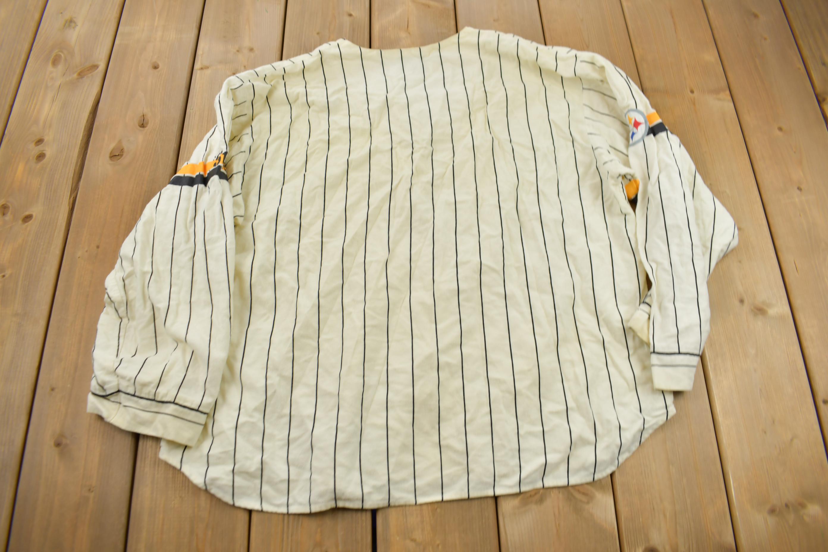 Vintage 1990s Pittsburgh Steelers NFL Graphic Pajama Shirt