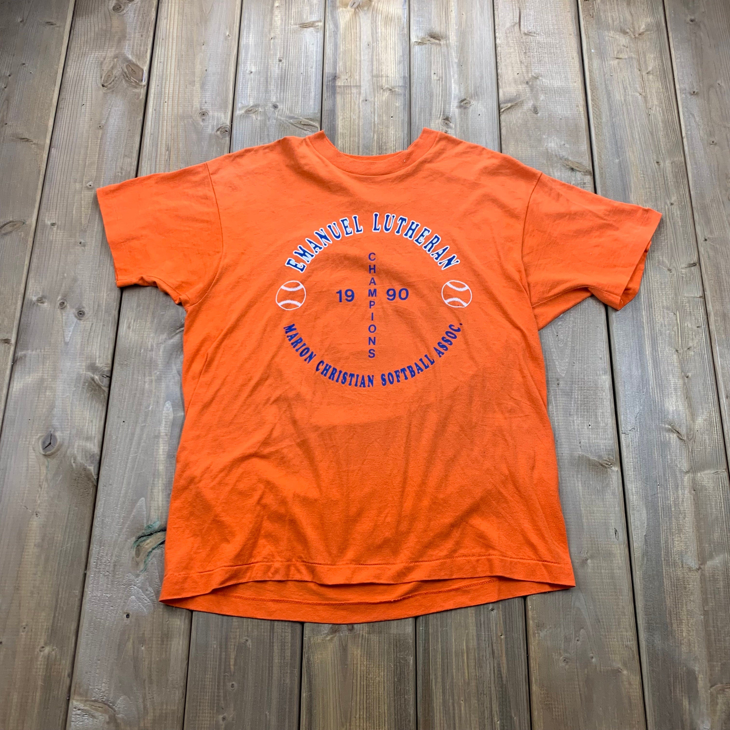 Vintage 1990 Emanuel Lutheran Softball T-Shirt