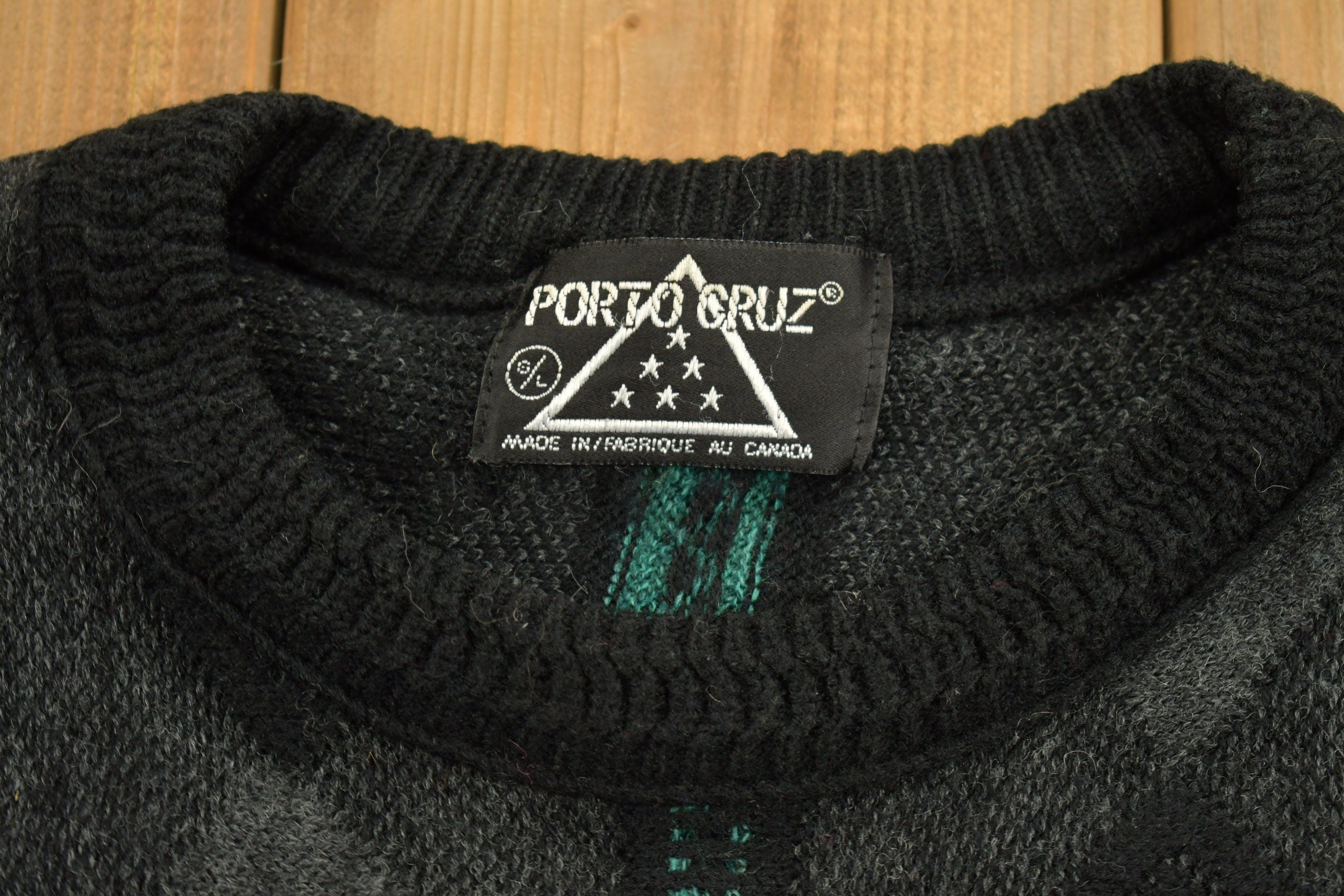Vintage 1990s Porto Cruz Abstract Knit Crewneck Sweater