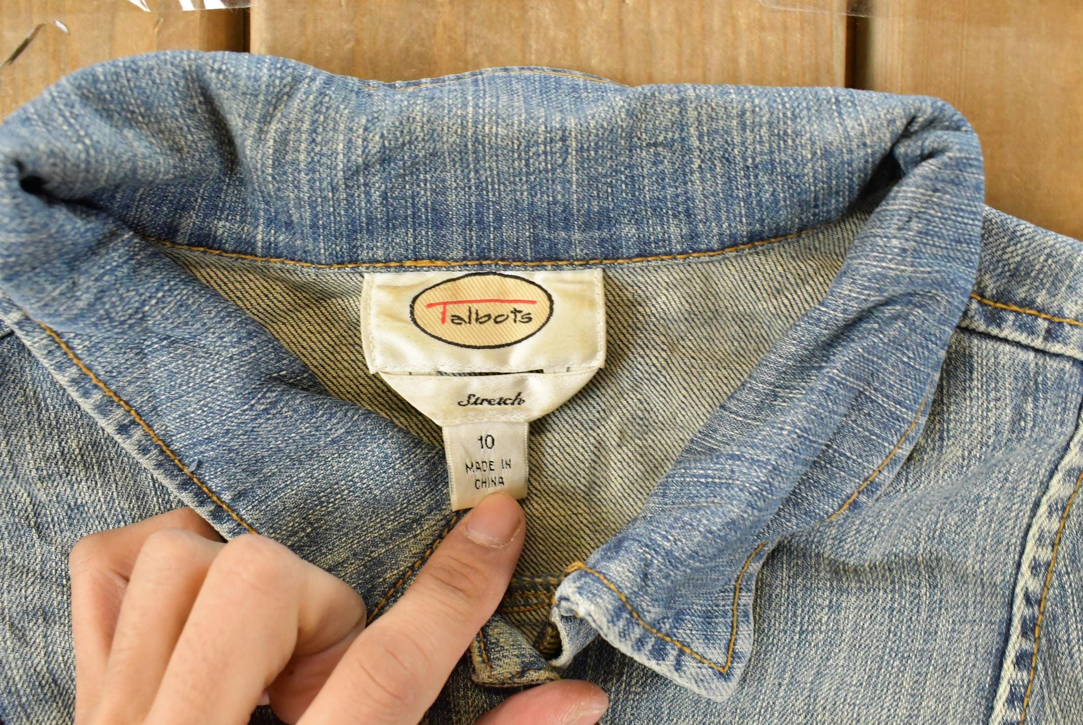 Vintage Y2K Talbots Denim Trucker Jean Jacket Women's Small / Denim Jacket / 2000s Coat / Chic Fashion